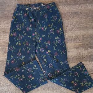 Vintage Forenza Size MT/6? Floral Pull on Pants Jeans Flare
